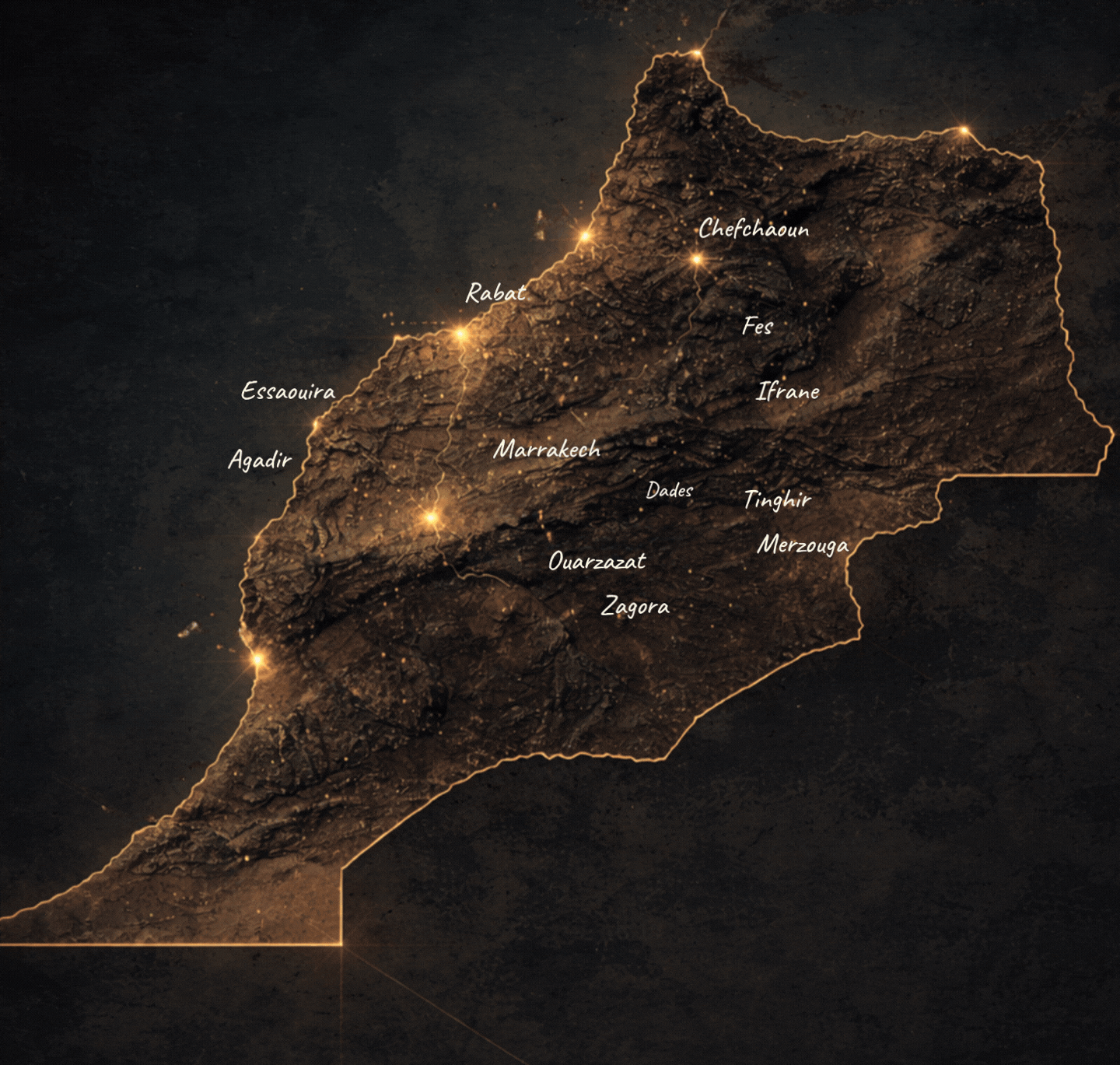 Motorcycle tour route Morocco